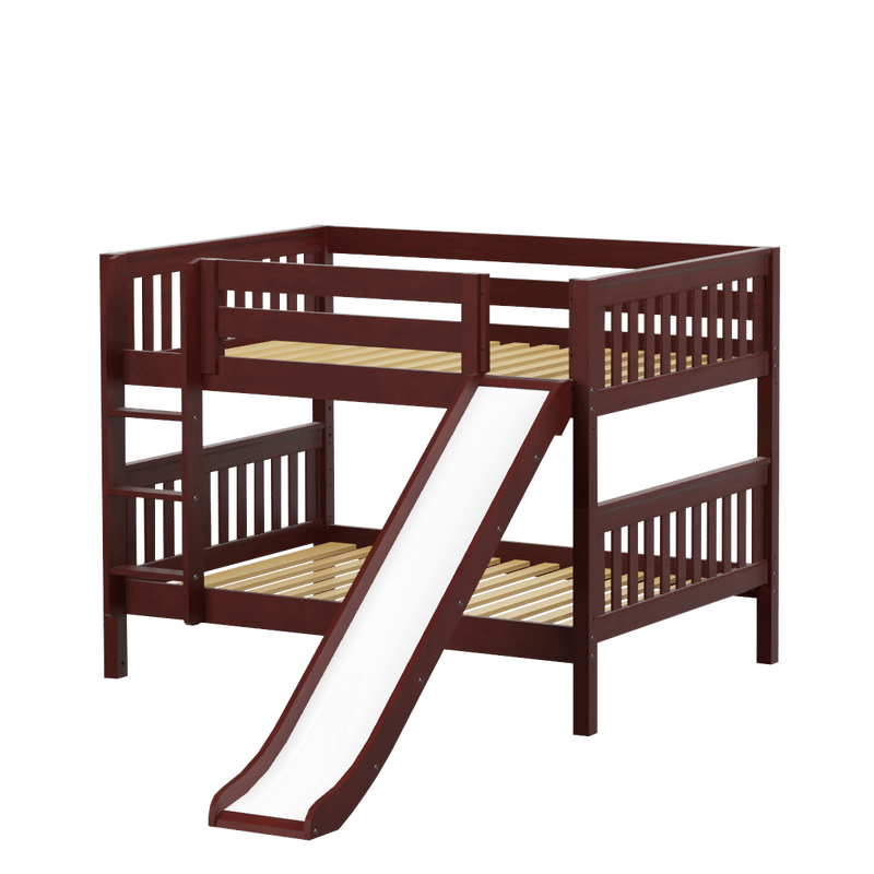 Maxtrix Full Low Bunk Bed with Slide