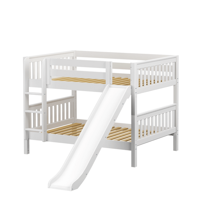 Maxtrix Full Low Bunk Bed with Slide
