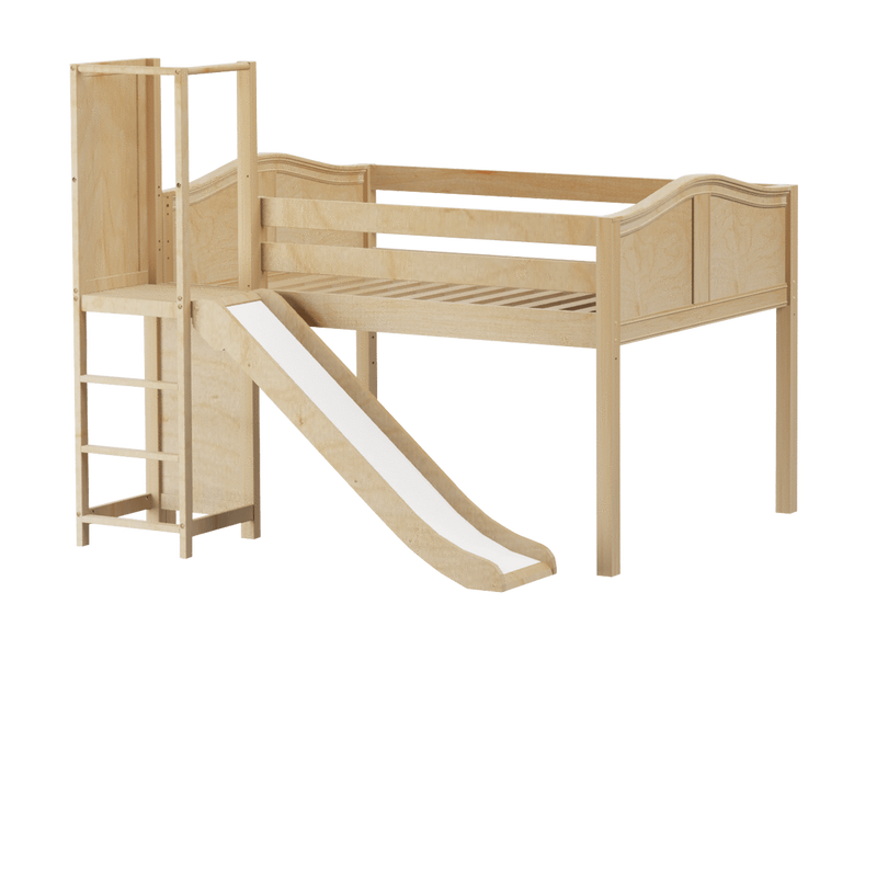 Maxtrix Full Low Loft Bed with Slide Platform