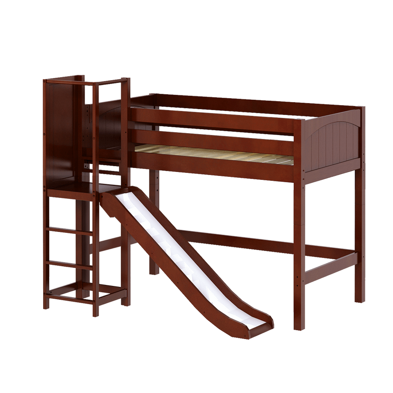 Maxtrix Twin Mid Loft Bed with Slide Platform