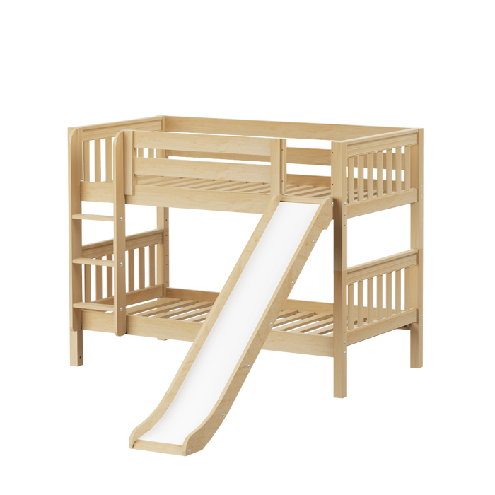 Maxtrix Twin Low Bunk Bed with Slide