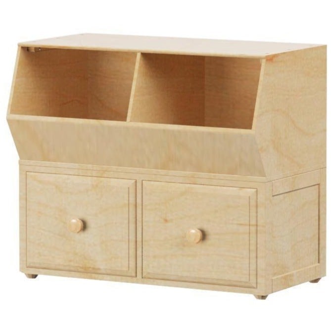 Maxtrix Stacked Cubby + 2-Drawer Cube