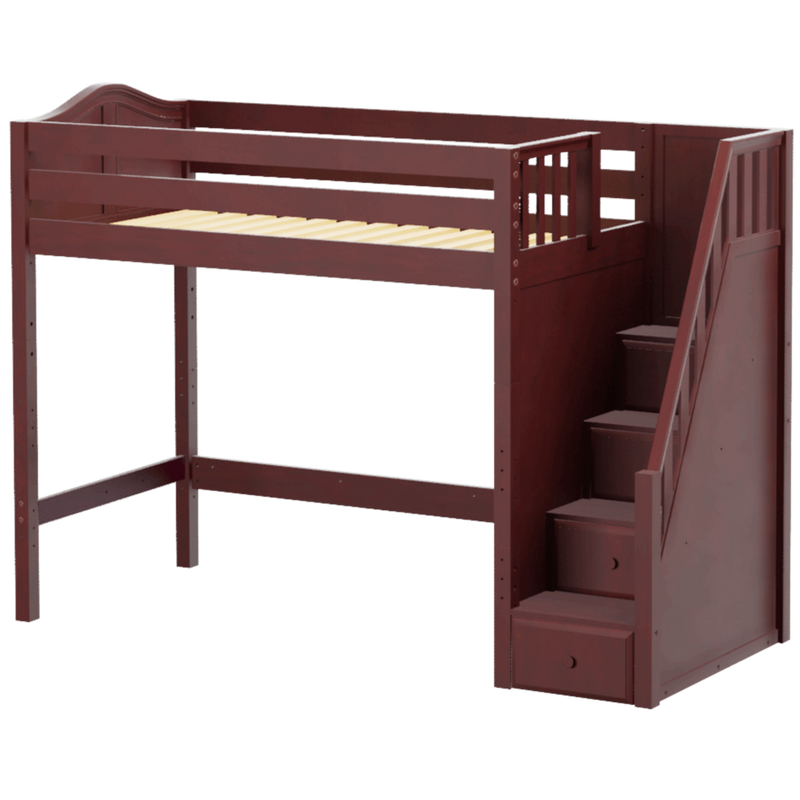 Maxtrix Twin High Loft Bed with Stairs