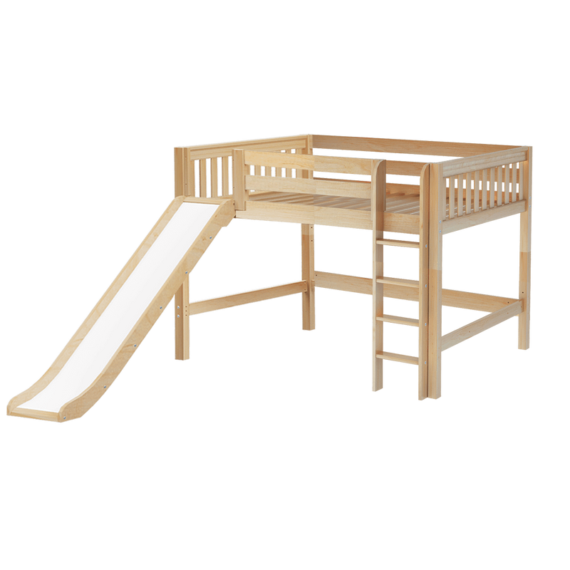 Maxtrix Full Mid Loft Bed with Slide