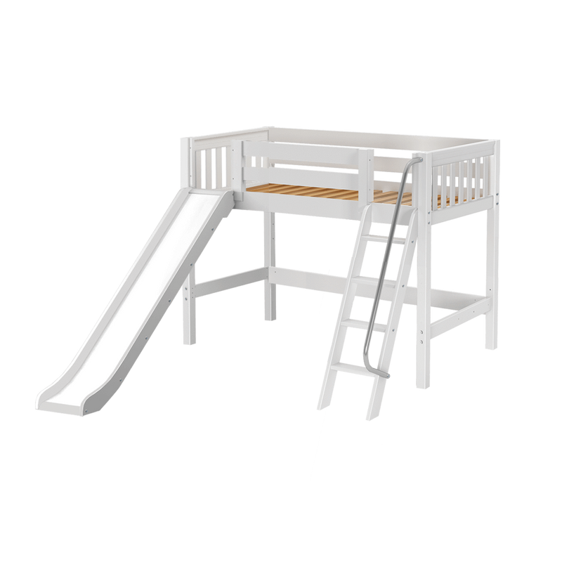 Maxtrix Twin Mid Loft Bed with Slide