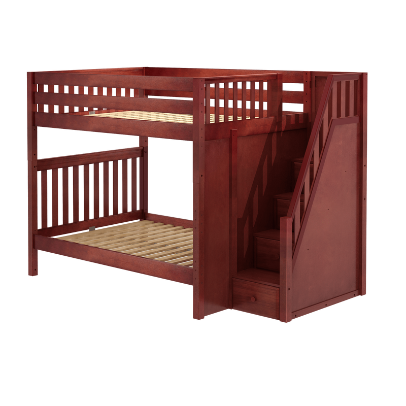 Maxtrix Full High Bunk Bed with Stairs