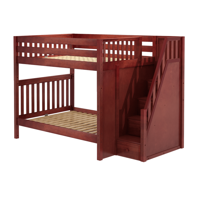 Maxtrix Full High Bunk Bed with Stairs
