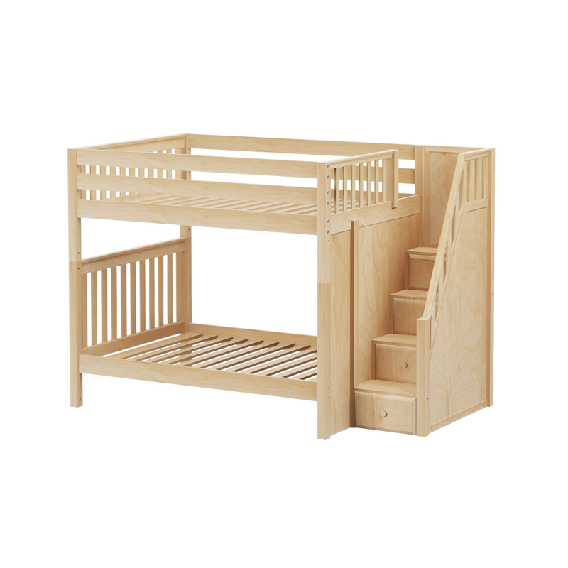 Maxtrix Full High Bunk Bed with Stairs