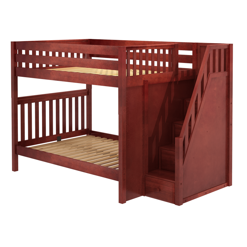 Maxtrix Full XL High Bunk Bed with Stairs
