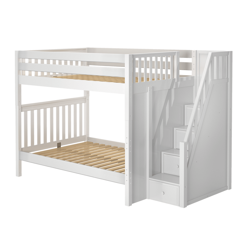 Maxtrix Full XL High Bunk Bed with Stairs