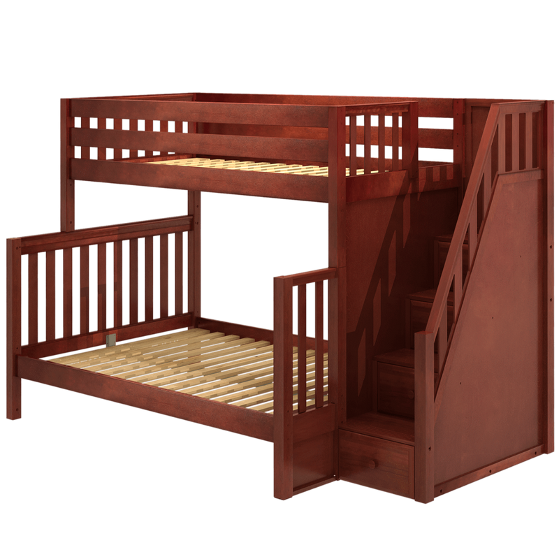 Maxtrix High Twin over Full Bunk Bed with Stairs
