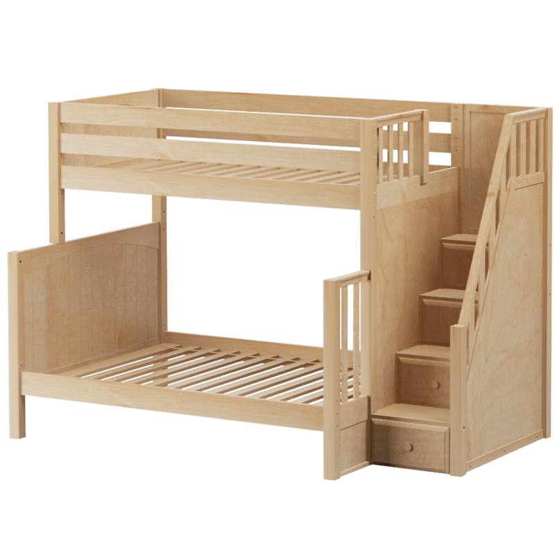 Maxtrix High Twin over Full Bunk Bed with Stairs
