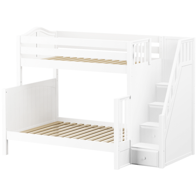 Maxtrix High Twin over Full Bunk Bed with Stairs