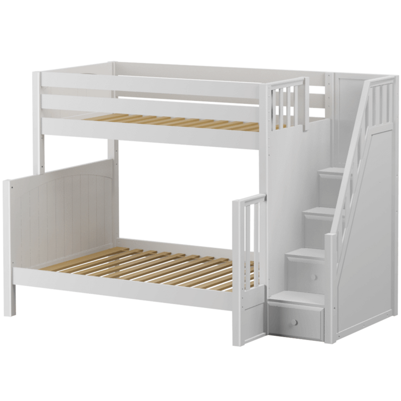 Maxtrix High Twin over Full Bunk Bed with Stairs