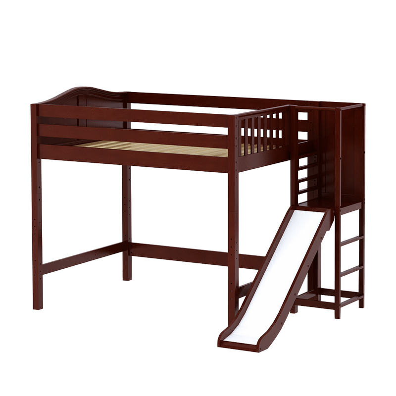 Maxtrix Full High Loft Bed with Slide Platform