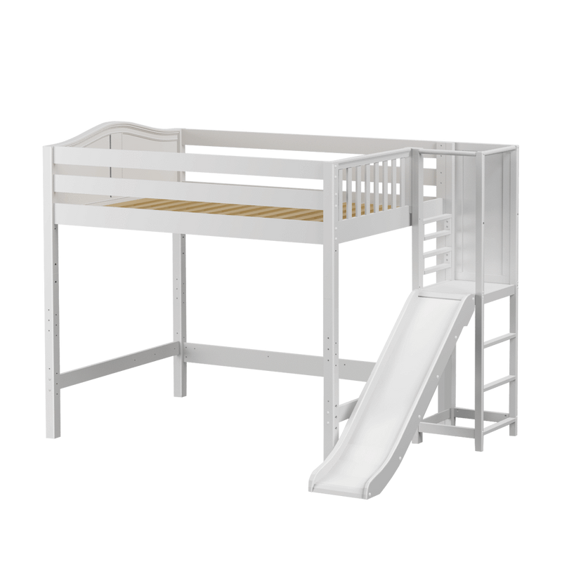 Maxtrix Full High Loft Bed with Slide Platform