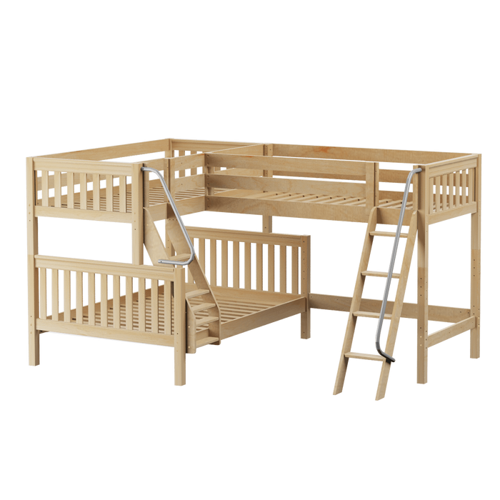 Maxtrix Medium Twin XL over Full XL Corner Loft Bunk Bed