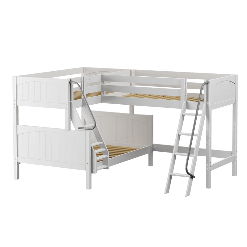 Maxtrix Medium Twin over Full Corner Loft Bunk Bed