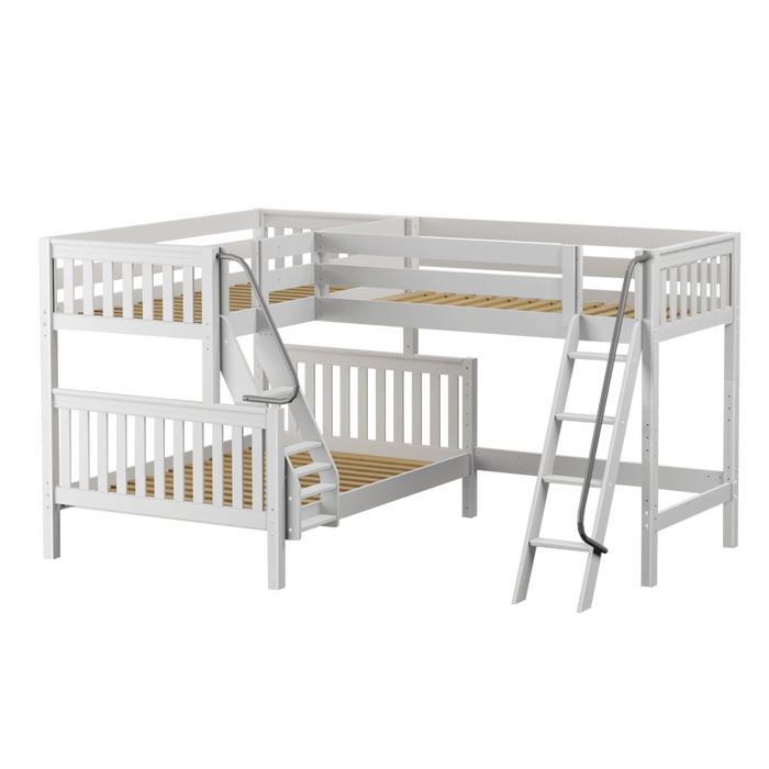 Maxtrix Medium Twin XL over Full XL Corner Loft Bunk Bed