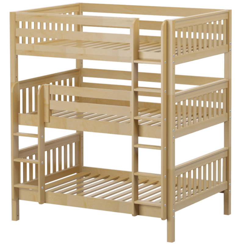 Maxtrix Full Triple Bunk Bed with Straight Ladder