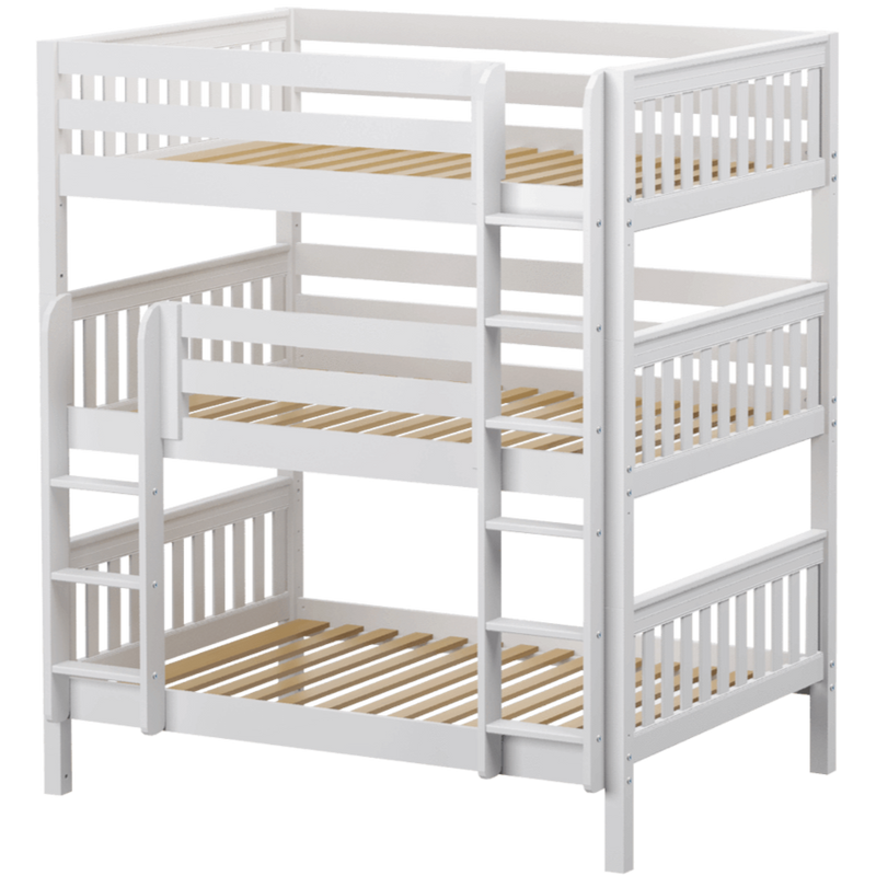 Maxtrix Full Triple Bunk Bed with Straight Ladder