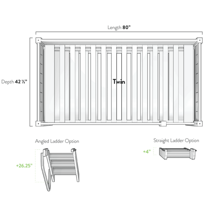 Maxtrix Twin Curved Bunk Bed