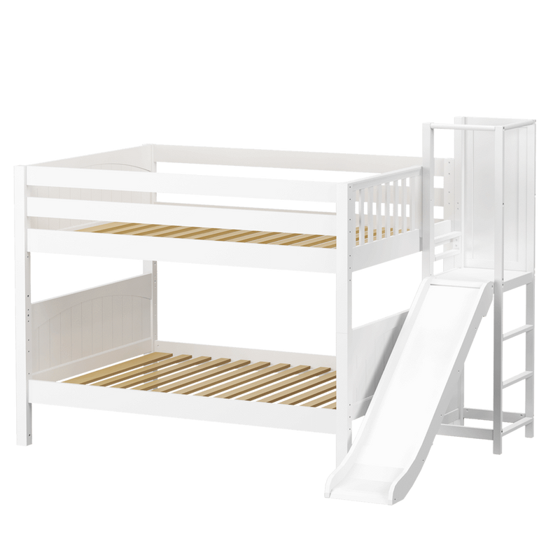 Maxtrix Full Low Bunk Bed with Slide Platform