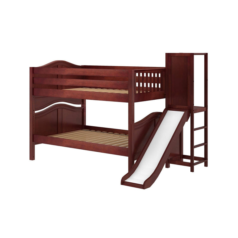 Maxtrix Full Low Bunk Bed with Slide Platform