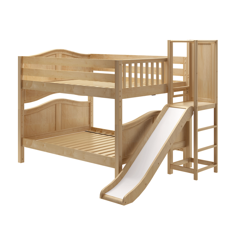 Maxtrix Full Low Bunk Bed with Slide Platform