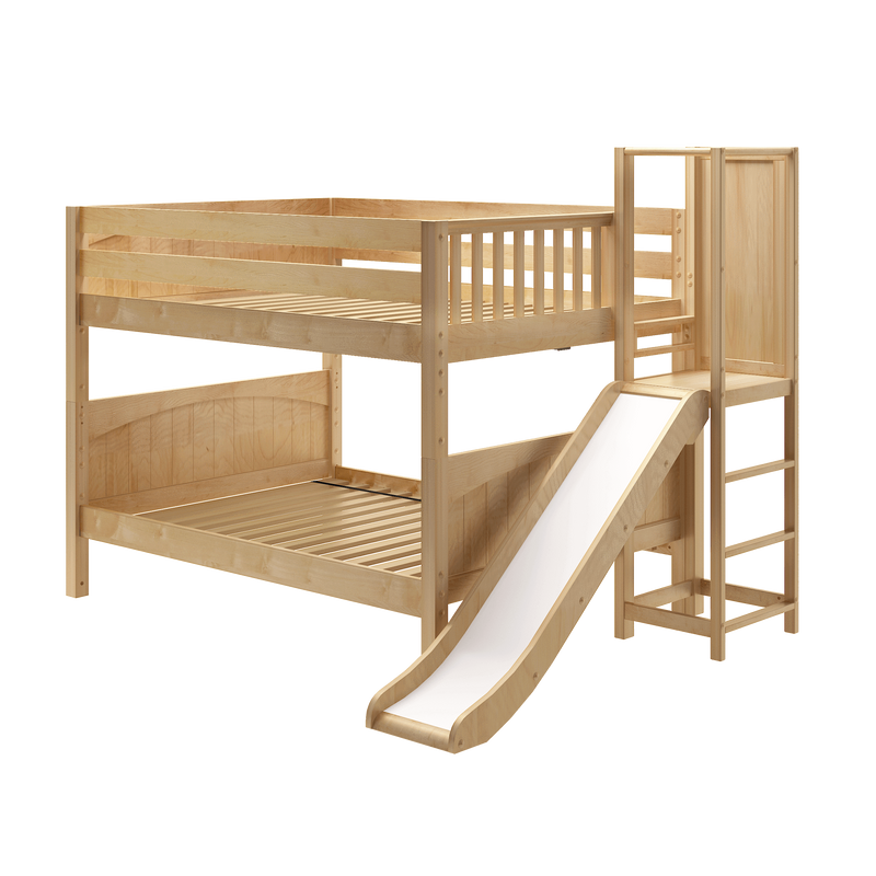 Maxtrix Full Low Bunk Bed with Slide Platform