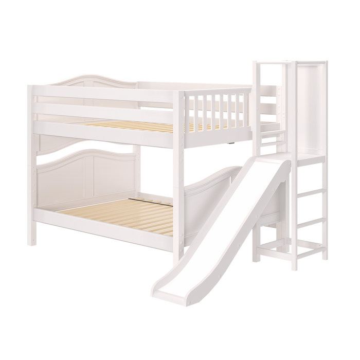 Maxtrix Full Low Bunk Bed with Slide Platform