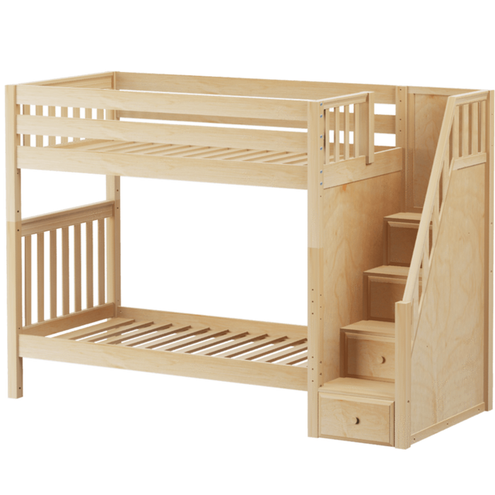 Maxtrix Twin High Bunk Bed with Stairs