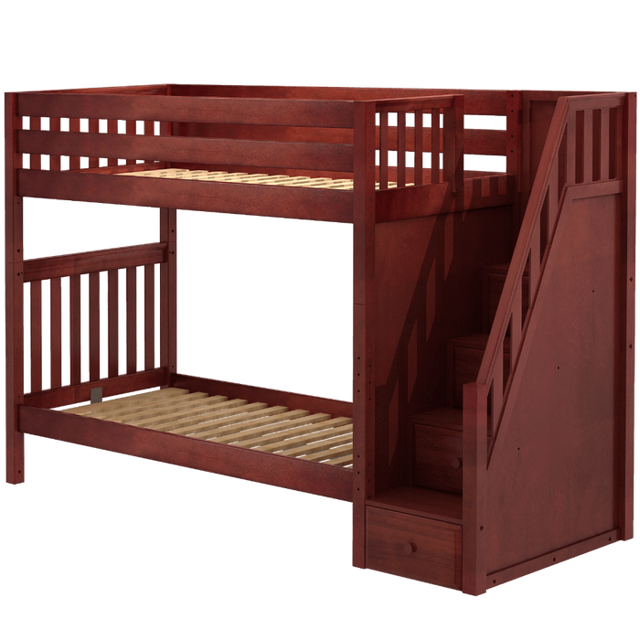 Maxtrix Twin XL High Bunk Bed with Stairs