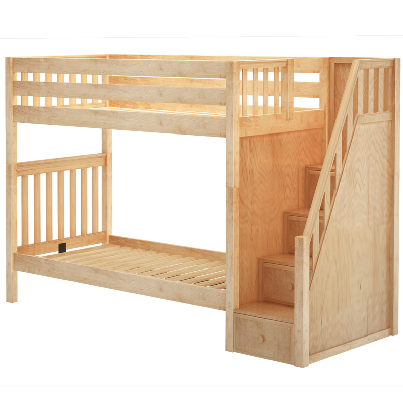 Maxtrix Twin XL High Bunk Bed with Stairs