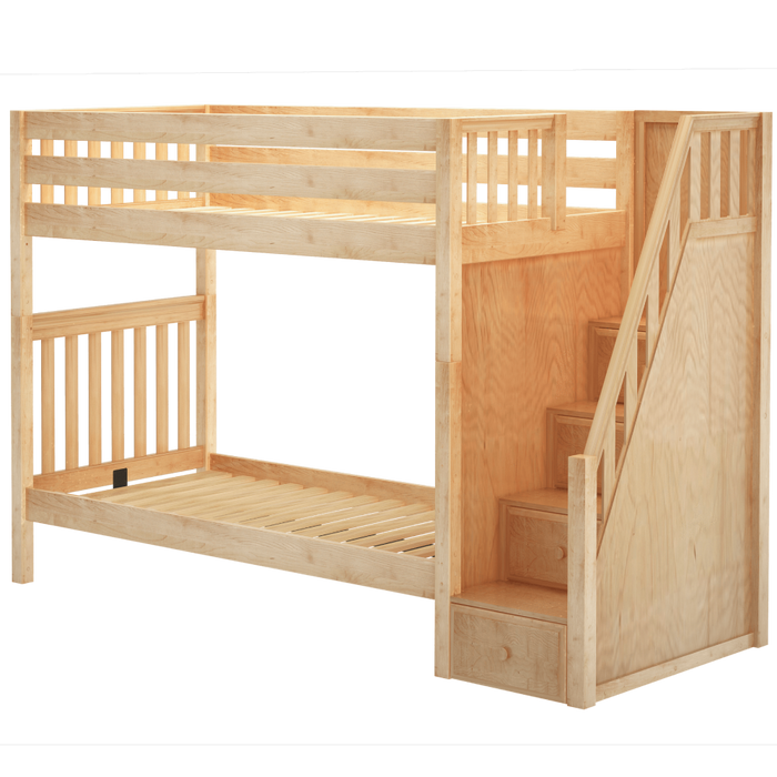 Maxtrix Twin XL High Bunk Bed with Stairs