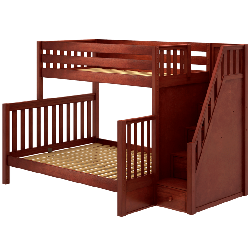 Maxtrix High Twin XL over Queen Bunk Bed with Stairs
