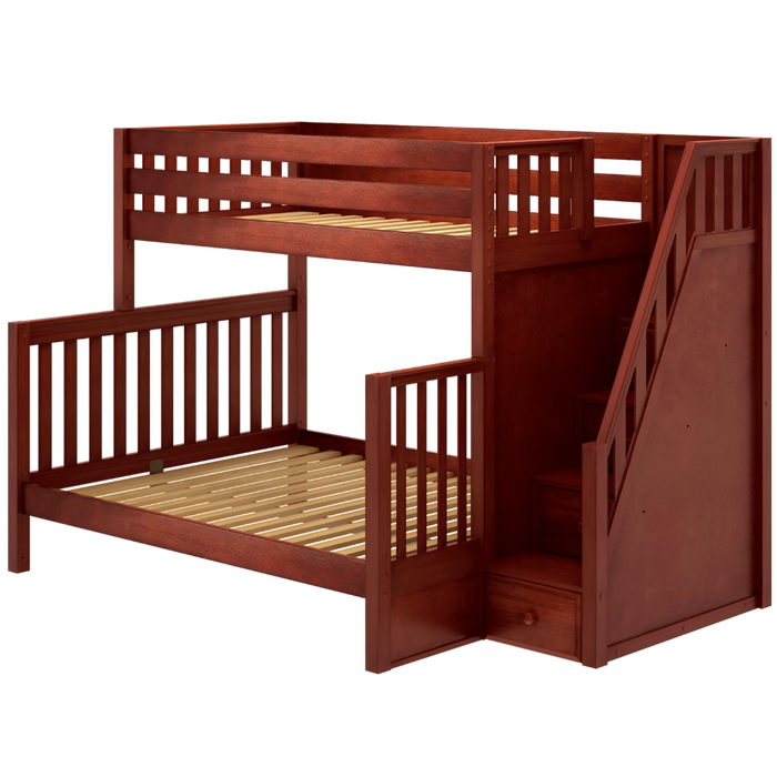 Maxtrix High Twin XL over Queen Bunk Bed with Stairs