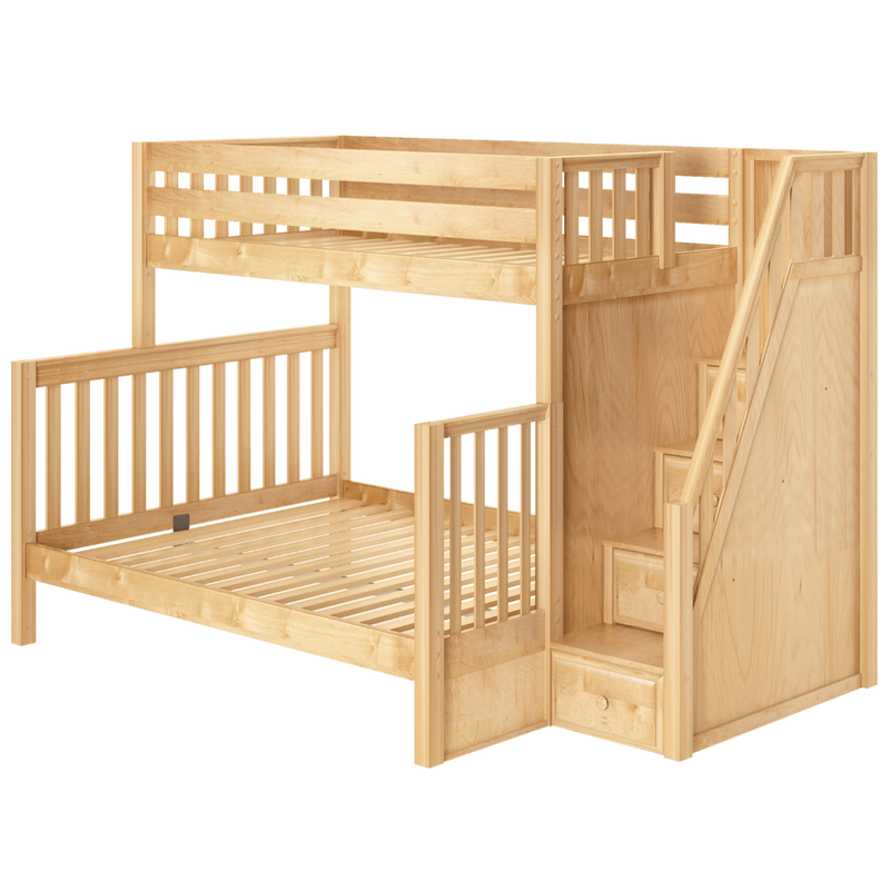 Maxtrix High Twin XL over Queen Bunk Bed with Stairs