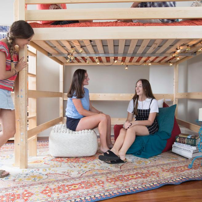 Maxtrix Queen High Loft Bed + Corner Desk