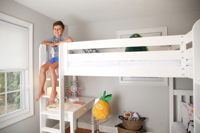 Maxtrix Twin High Corner Loft Bunk Bed
