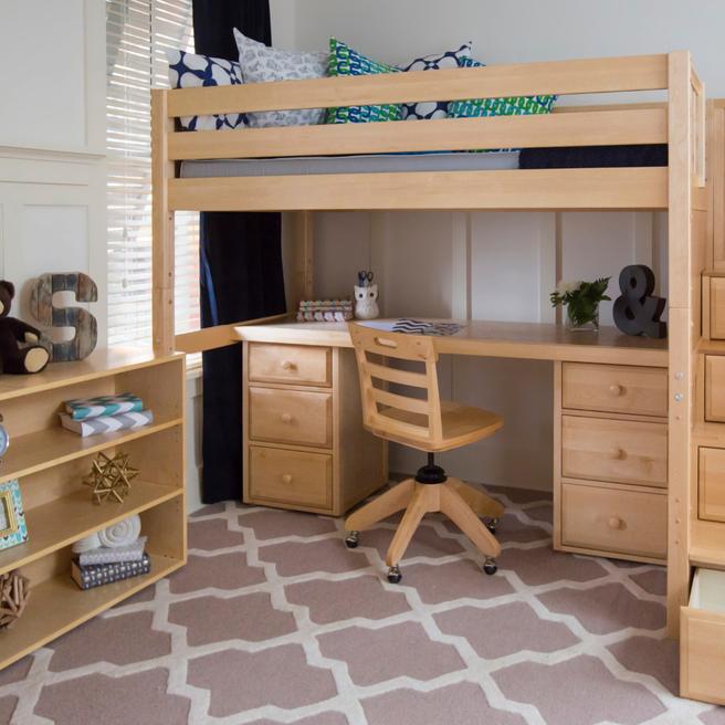 Maxtrix Twin High Loft Bed with Stairs